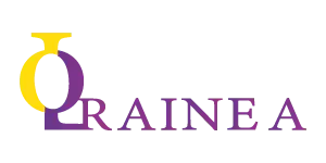 Logo de Lorainea avec la lettre Q stylisée en jaune et violet