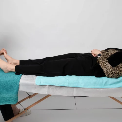 Valérie avec une cliente